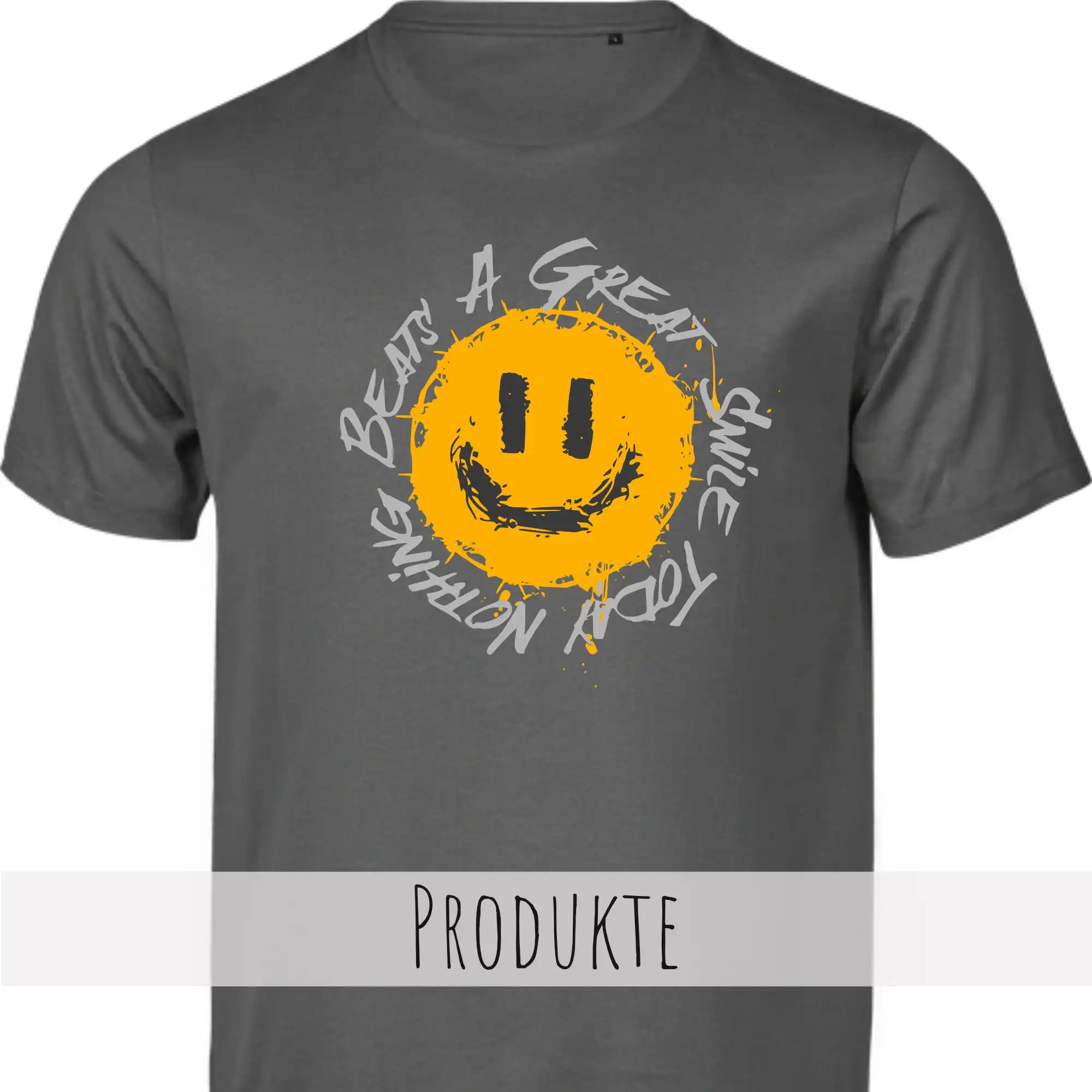 Das Bild zeigt das Statement-Design Nothing beats a great smile.