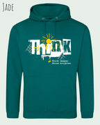 unisex basic hoodie jade aus weicher baumwollmischung mit think design
