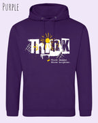 unisex basic hoodie purple aus weicher baumwollmischung mit think design
