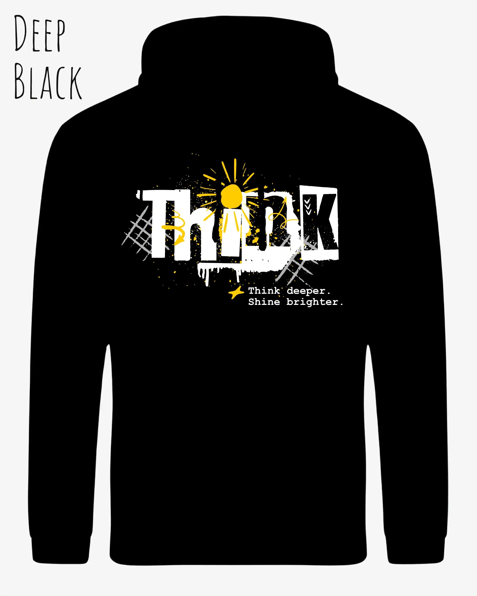 nisex basic hoodie deep black aus weicher baumwollmischung mit think design