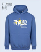 unisex streetwear hoodie Atlantic blue im oversize fit mit design think