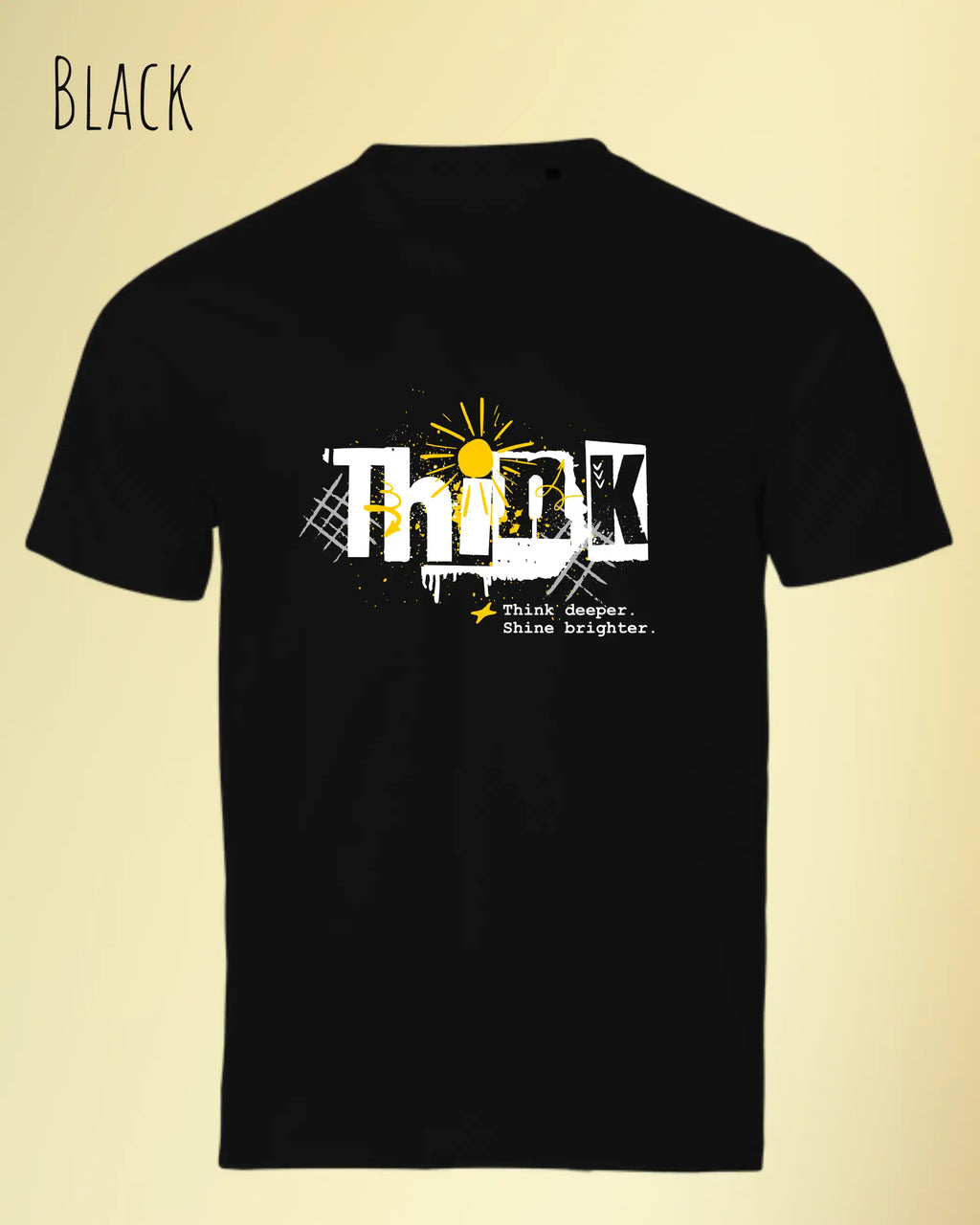 Bio-Baumwolle T-Shirt – Tee Jays Urban Luxury Tee 1150 – Unisex - farbe black - design: think
