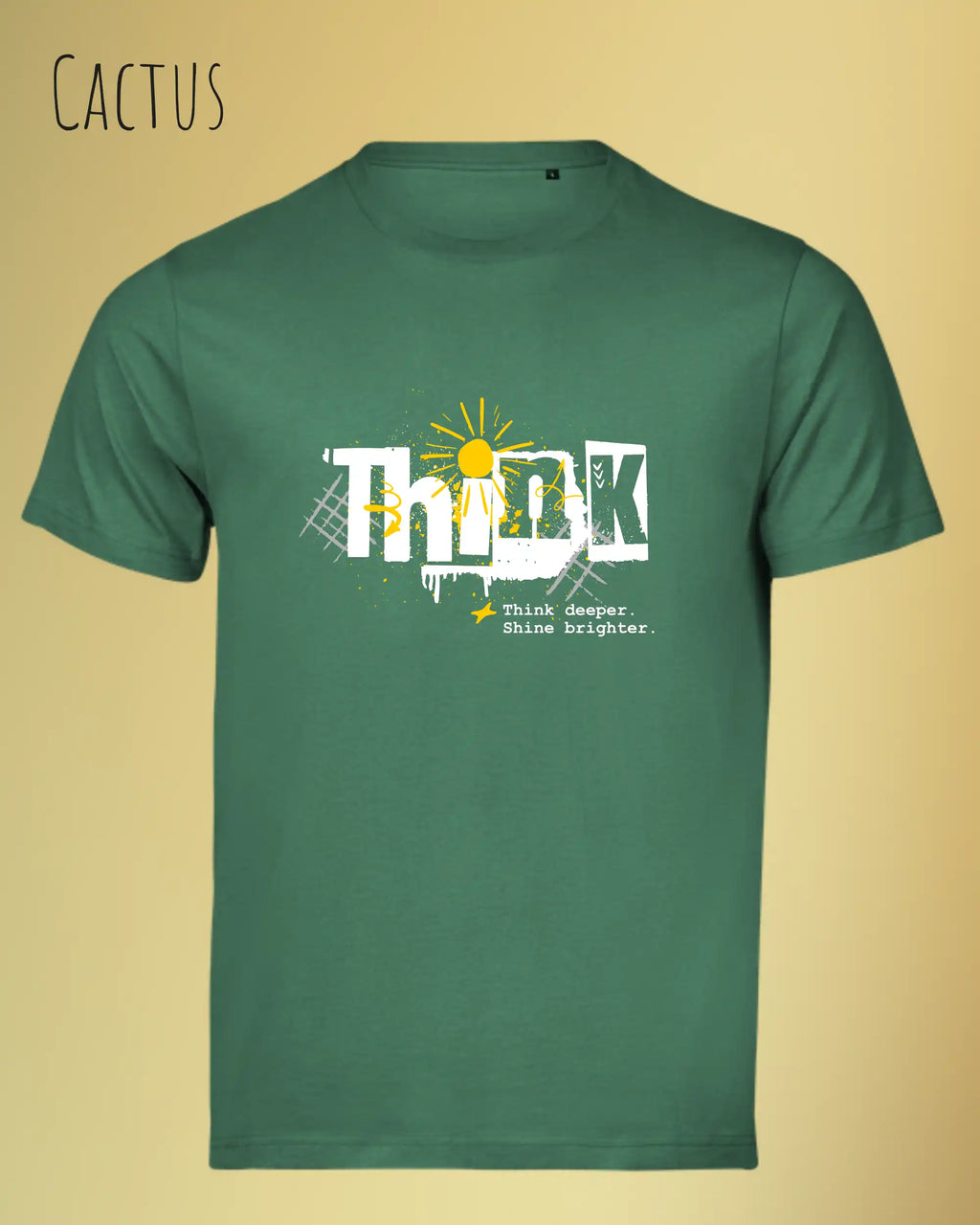 Bio-Baumwolle T-Shirt – Tee Jays Urban Luxury Tee 1150 – Unisex - farbe cactus - design: think
