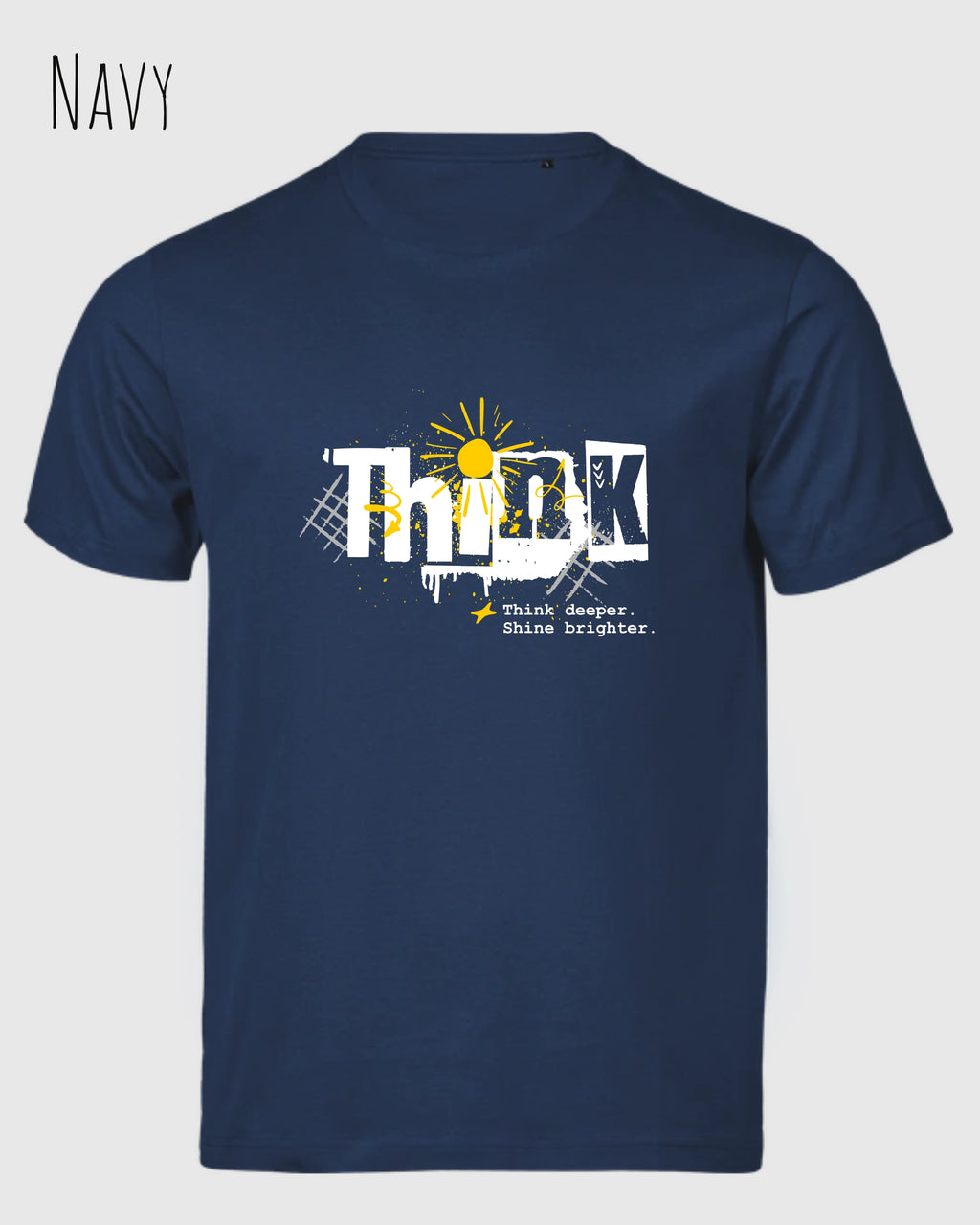 Bio-Baumwolle T-Shirt – Tee Jays Urban Luxury Tee 1150 – Unisex - farbe navy - design: think