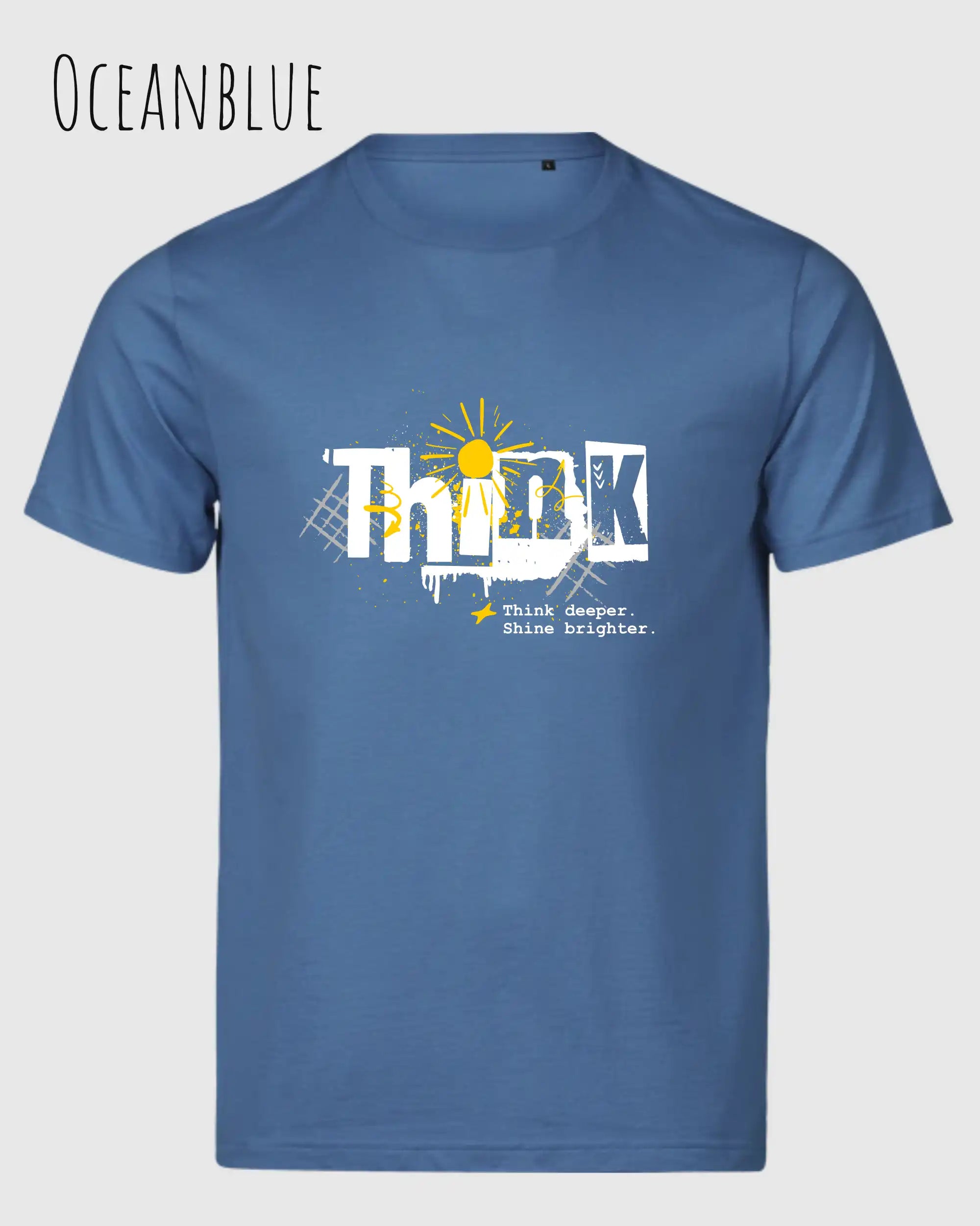 Bio-Baumwolle T-Shirt – Tee Jays Urban Luxury Tee 1150 – Unisex - farbe ocean blue - design: think