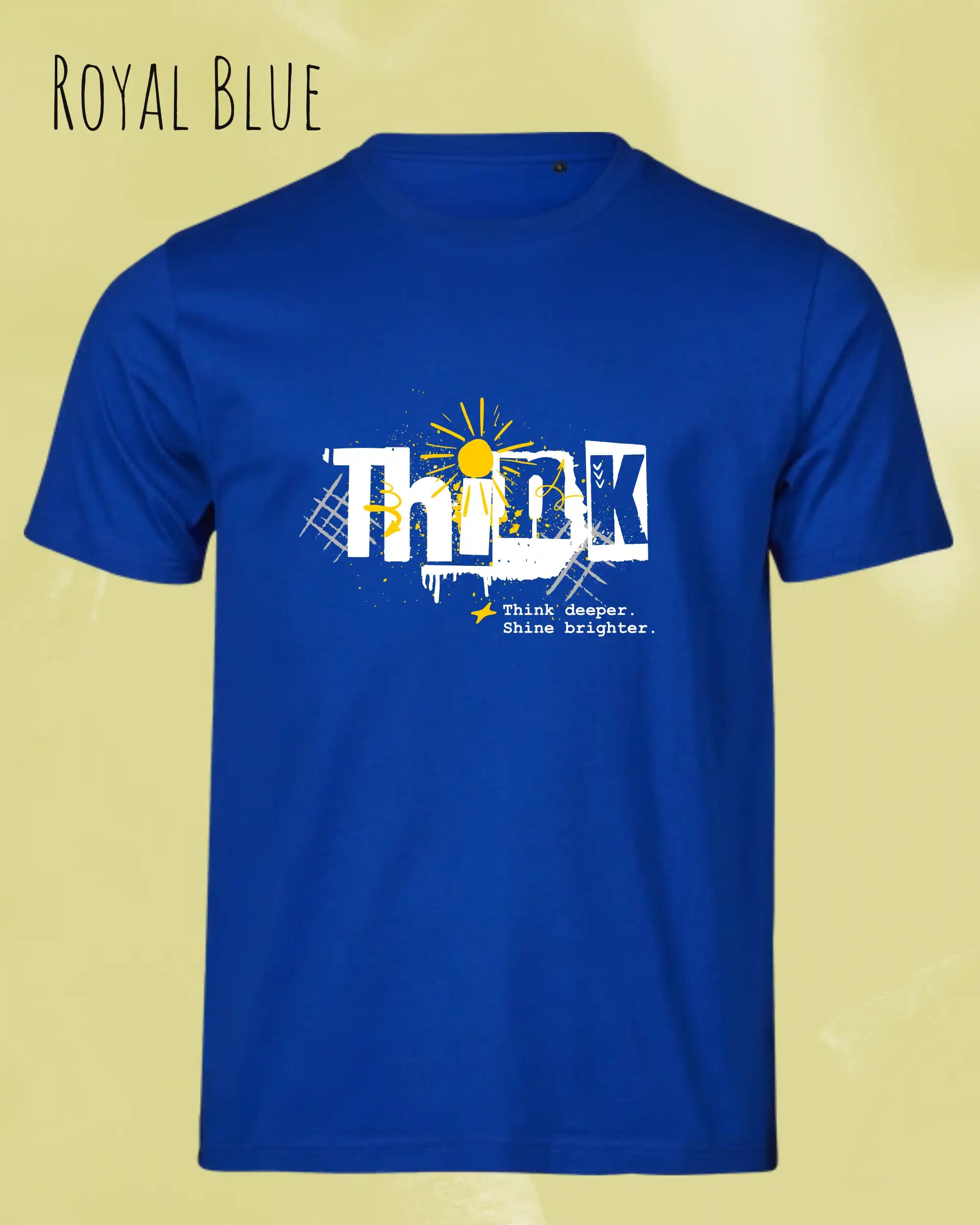 Bio-Baumwolle T-Shirt – Tee Jays Urban Luxury Tee 1150 – Unisex - farbe royal blue - design: think