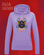 damen hoodie digital lavender im feminine fit aus weicher baumwollmischung mit design be proud