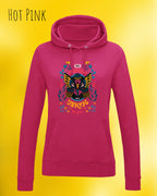damen hoodie hot pink im feminine fit aus weicher baumwollmischung mit design be proud