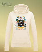 damen hoodie vanille  im feminine fit aus weicher baumwollmischung mit design be proud