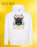 unisex streetwear hoodie arctic white im oversize fit mit design be proud