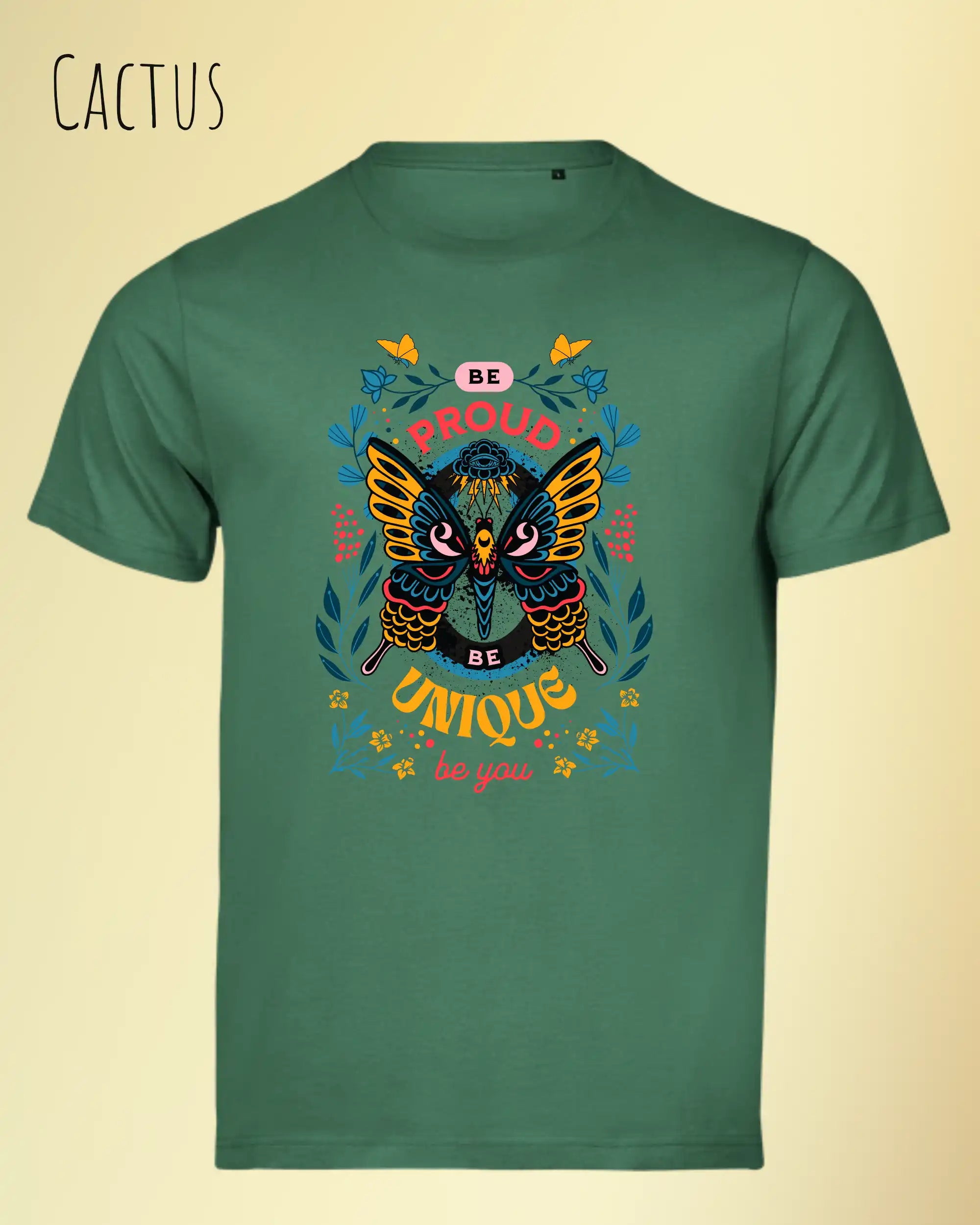 Bio-Baumwolle T-Shirt – Tee Jays Urban Luxury Tee 1150 – Unisex - farbe cactus - design: be proud
