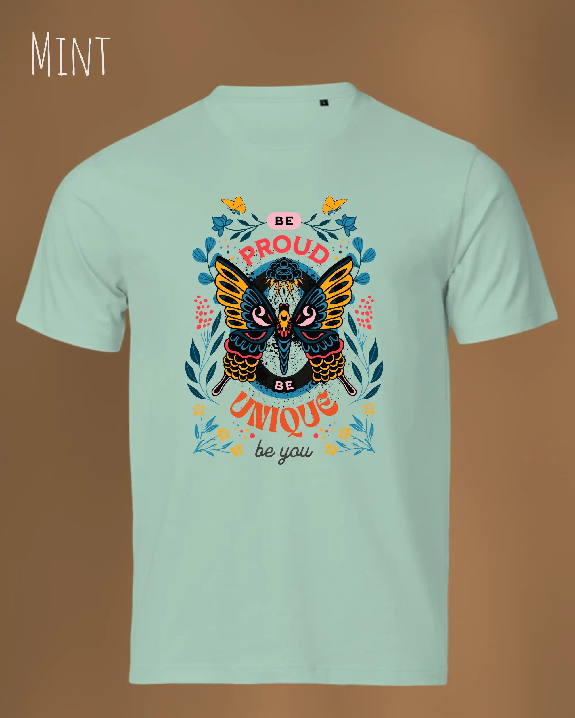Bio-Baumwolle T-Shirt – Tee Jays Urban Luxury Tee 1150 – Unisex - farbe mint - design: be proud