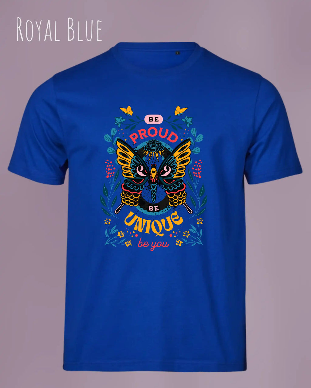Bio-Baumwolle T-Shirt – Tee Jays Urban Luxury Tee 1150 – Unisex - farbe royal blue - design: be proud