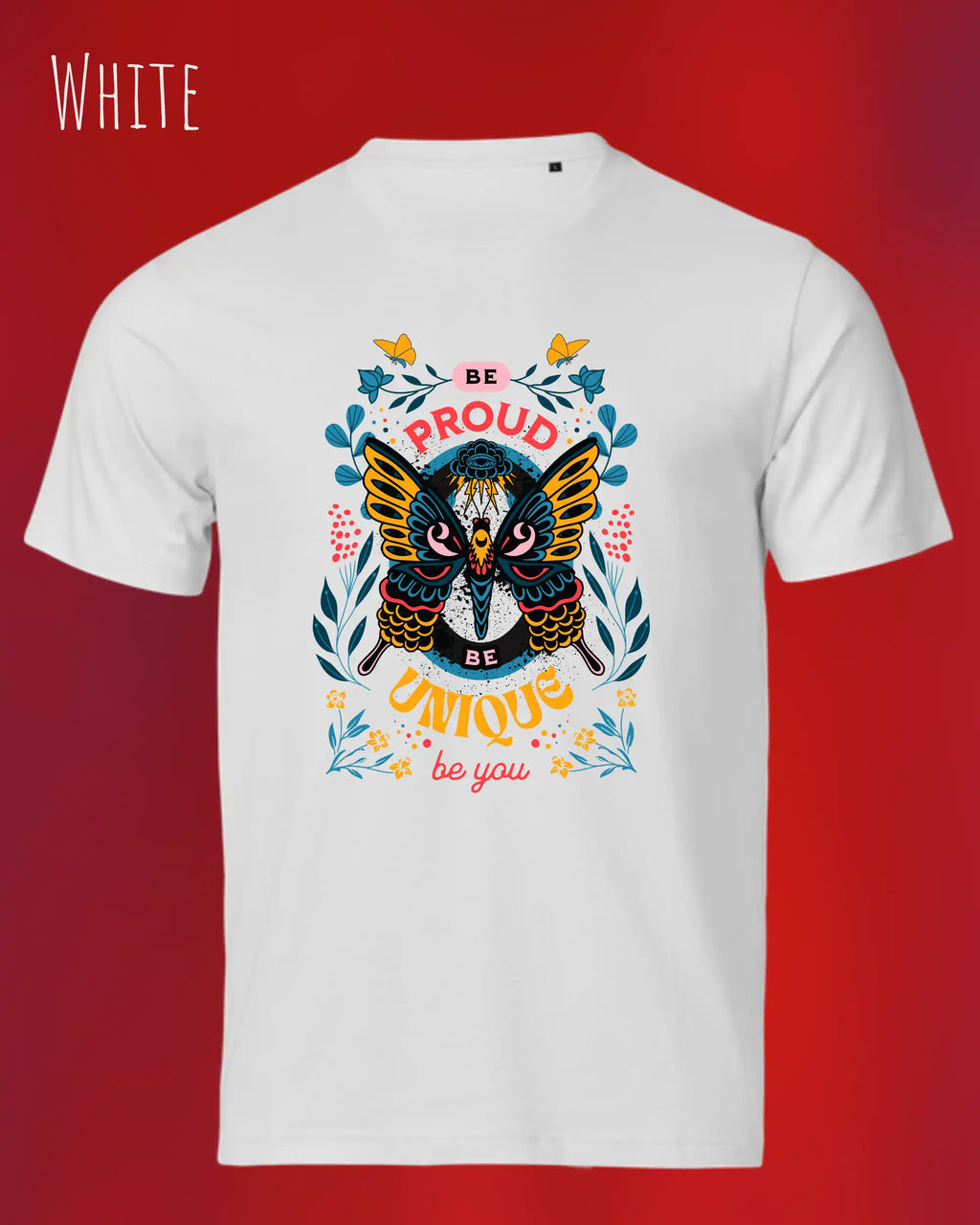 Bio-Baumwolle T-Shirt – Tee Jays Urban Luxury Tee 1150 – Unisex - farbe white - design: be proud