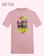 Baumwolle T-Shirt – AWDis 150 T – Unisex - Farbe BABY PINK - Design: LOUDER