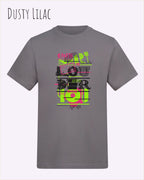 Baumwolle T-Shirt – AWDis 150 T – Unisex - Farbe DUSTY LILAC - Design: LOUDER