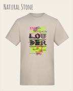 Baumwolle T-Shirt – AWDis 150 T – Unisex - Farbe NATURAL STONE - Design: LOUDER