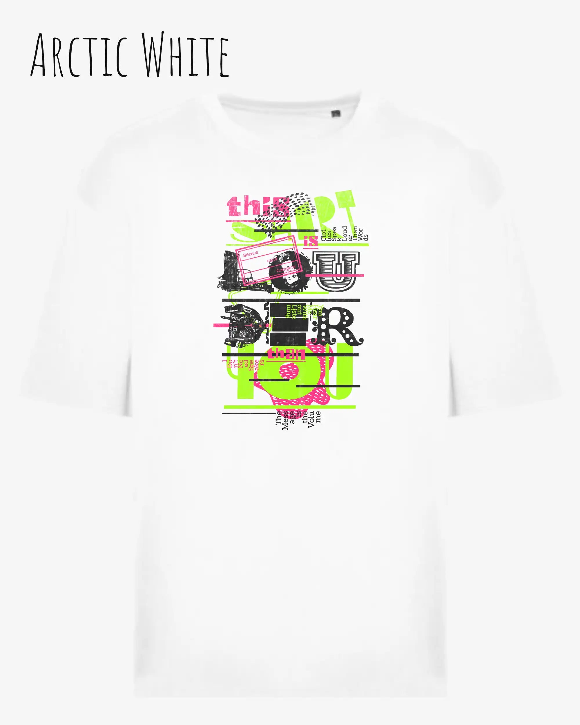 Heavyweight Oversized T-Shirt – AWDis 240 T – Unisex - farbe arctic white - design louder