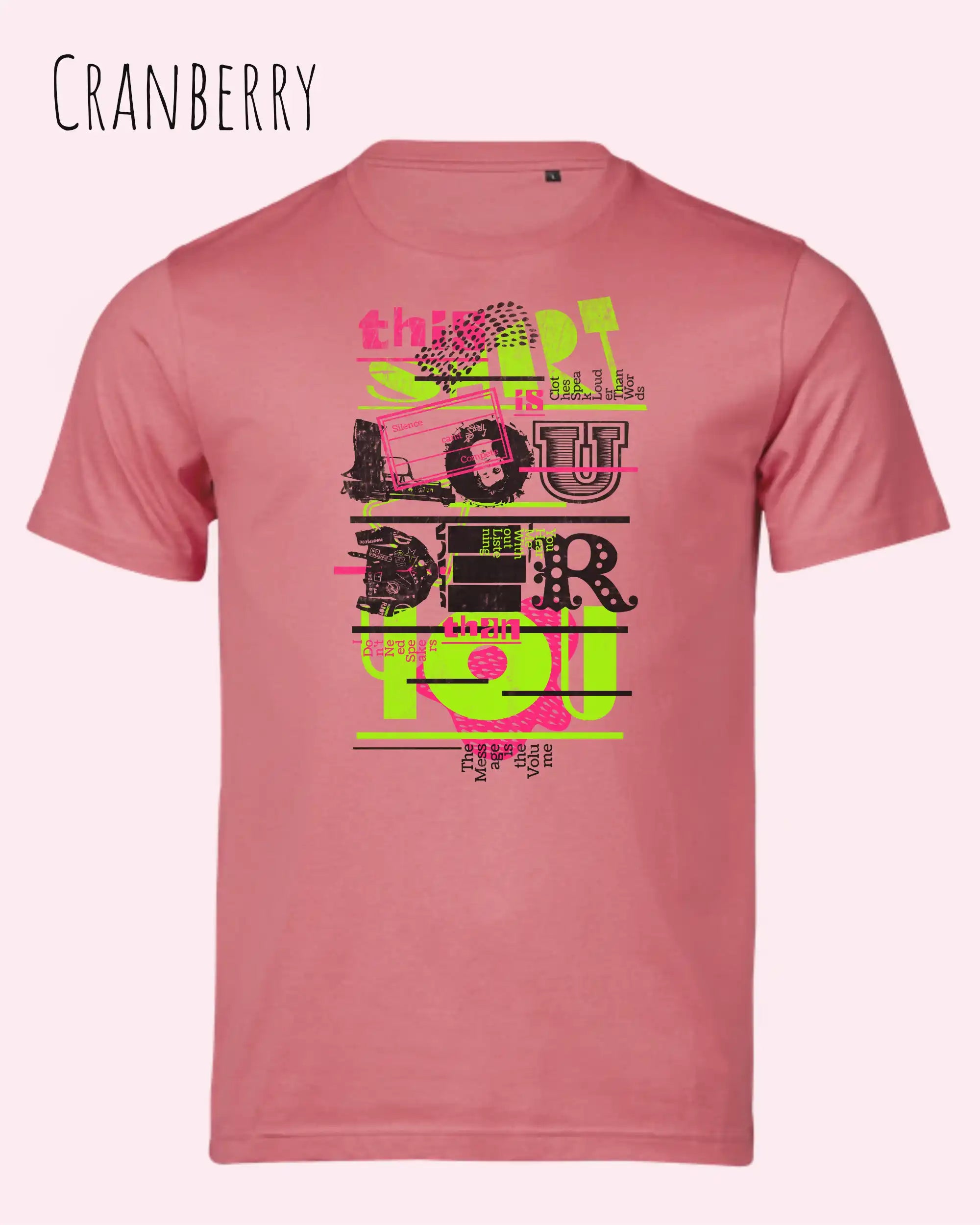 Bio-Baumwolle T-Shirt – Tee Jays Urban Luxury Tee 1150 – Unisex - farbe cranberry - design: louder