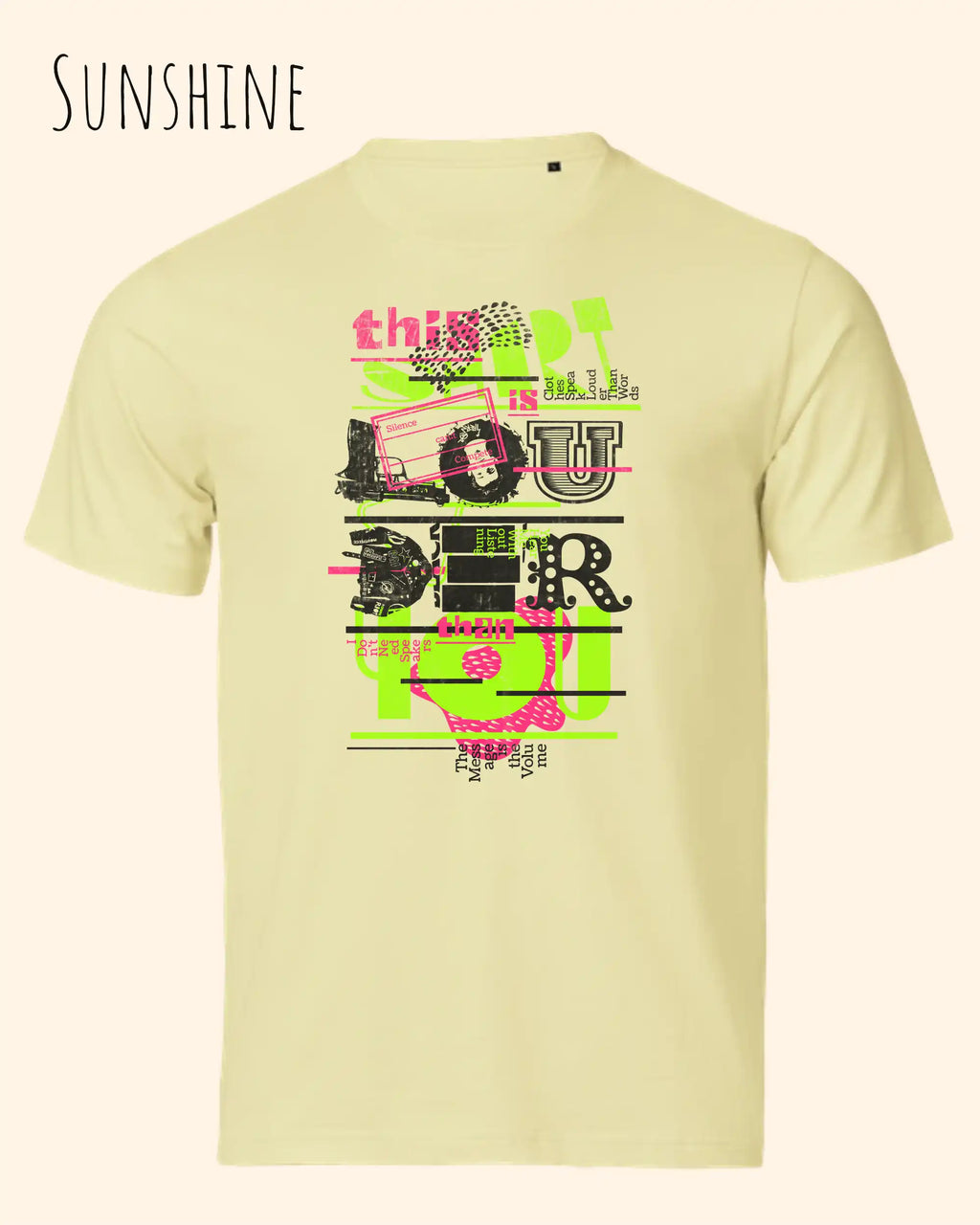 Bio-Baumwolle T-Shirt – Tee Jays Urban Luxury Tee 1150 – Unisex - farbe sunshine - design: louder