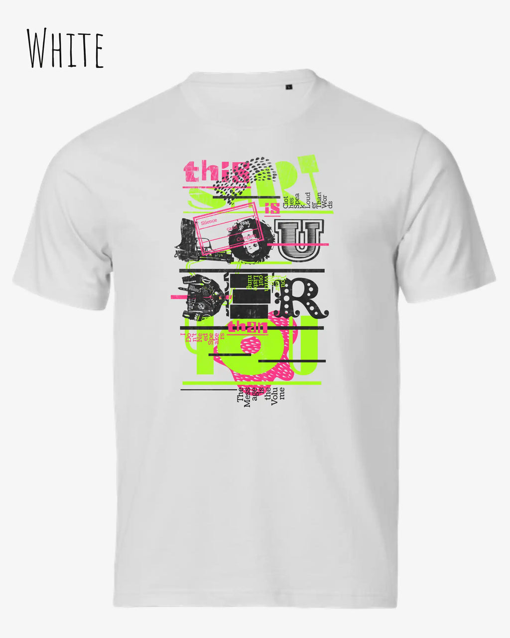Bio-Baumwolle T-Shirt – Tee Jays Urban Luxury Tee 1150 – Unisex - farbe white - design: louder