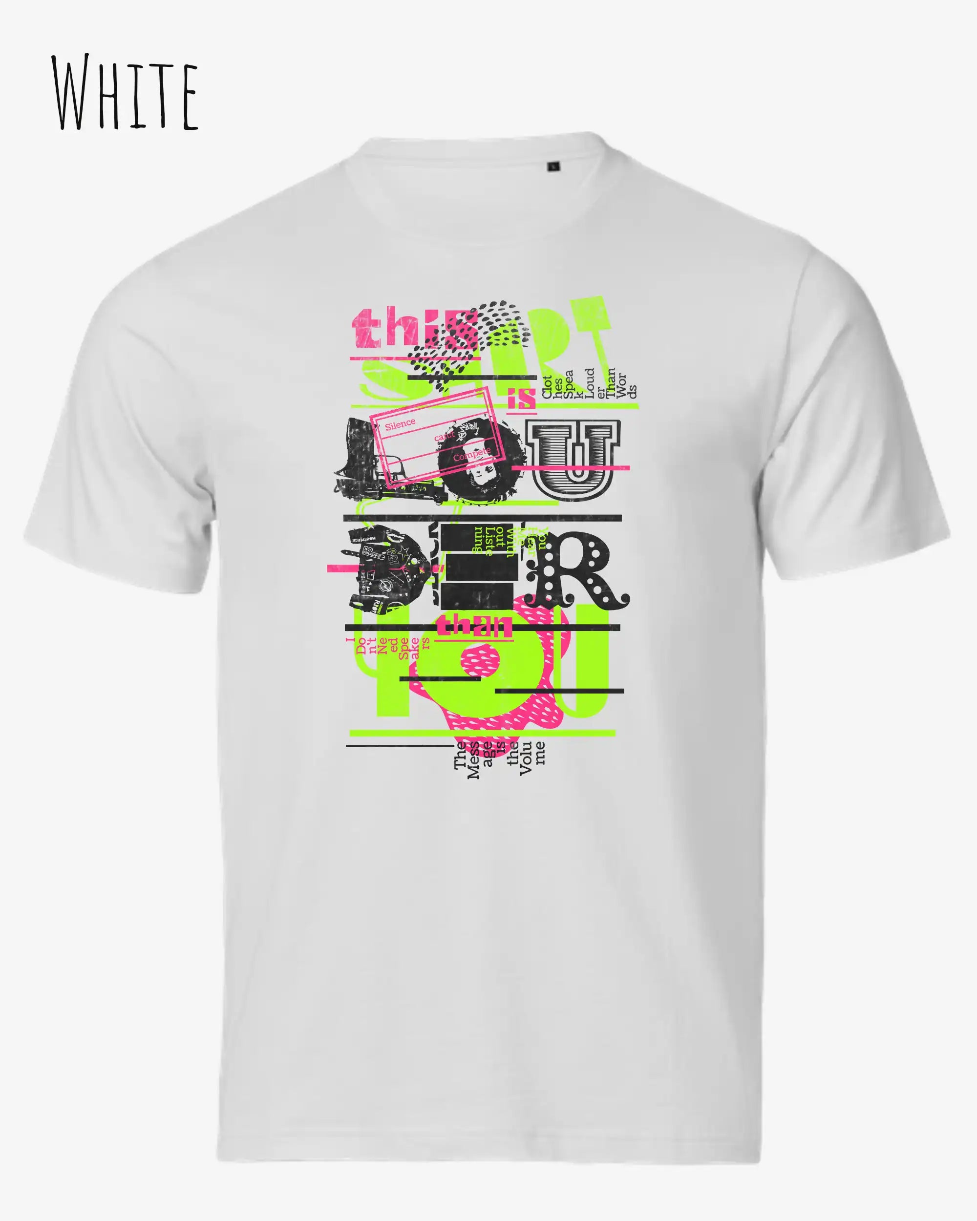 Bio-Baumwolle T-Shirt – Tee Jays Urban Luxury Tee 1150 – Unisex - farbe white - design: louder