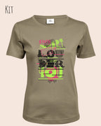 das bild zeigt das T-Shirt Tee Jays Women's Interlock Tee STYLE 580 in der farbe kit mit dem design "this shirt is louder than you".