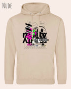 unisex basic hoodie nude aus weicher baumwollmischung mit delete reality design