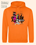 unisex basic hoodie orange crush aus weicher baumwollmischung mit delete reality design