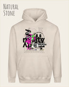 nisex streetwear hoodie natural stone im oversize fit mit design delete reality