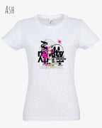 das bild zeigt das  Design-T-Shirt SOL’S Imperial Women 11502 in der Farbe ash mit dem Artwork Delete Reality.