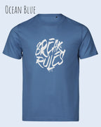 Bio-Baumwolle T-Shirt – Tee Jays Urban Luxury Tee 1150 – Unisex - farbe ocean blue - design: break rules