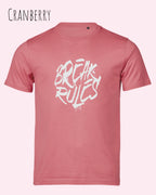 Bio-Baumwolle T-Shirt – Tee Jays Urban Luxury Tee 1150 – Unisex - farbe cranberry - design: break rules