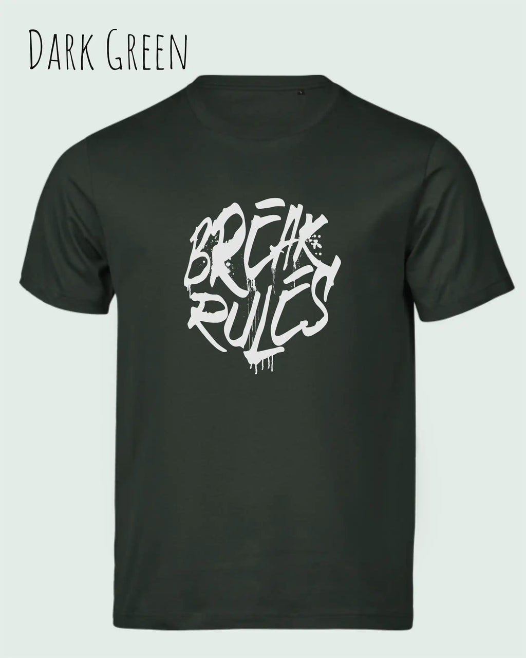 Bio-Baumwolle T-Shirt – Tee Jays Urban Luxury Tee 1150 – Unisex - farbe dark green - design: break rules
