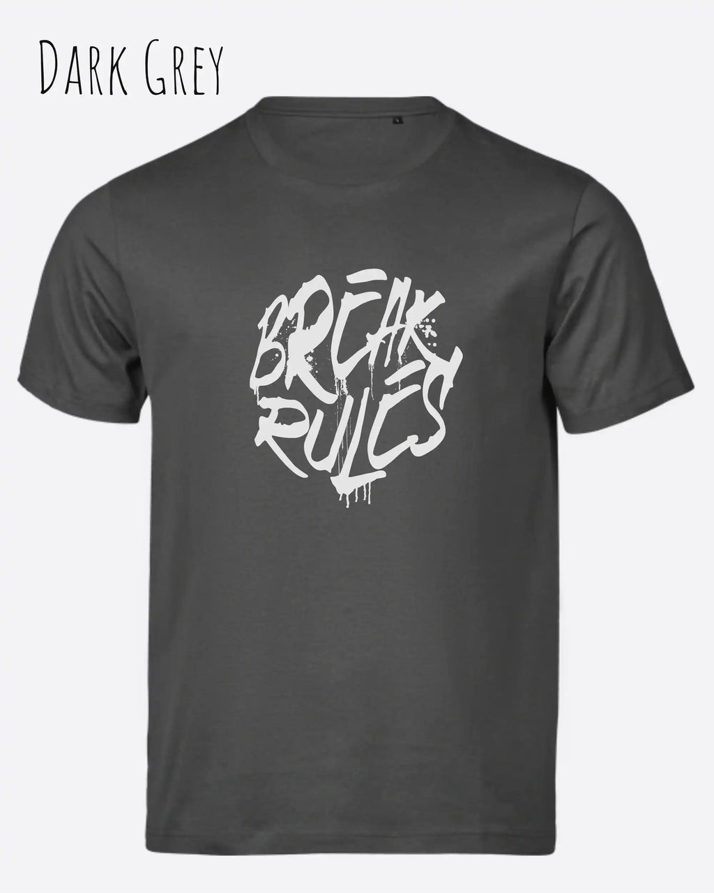Bio-Baumwolle T-Shirt – Tee Jays Urban Luxury Tee 1150 – Unisex - farbe dark grey - design: break rules