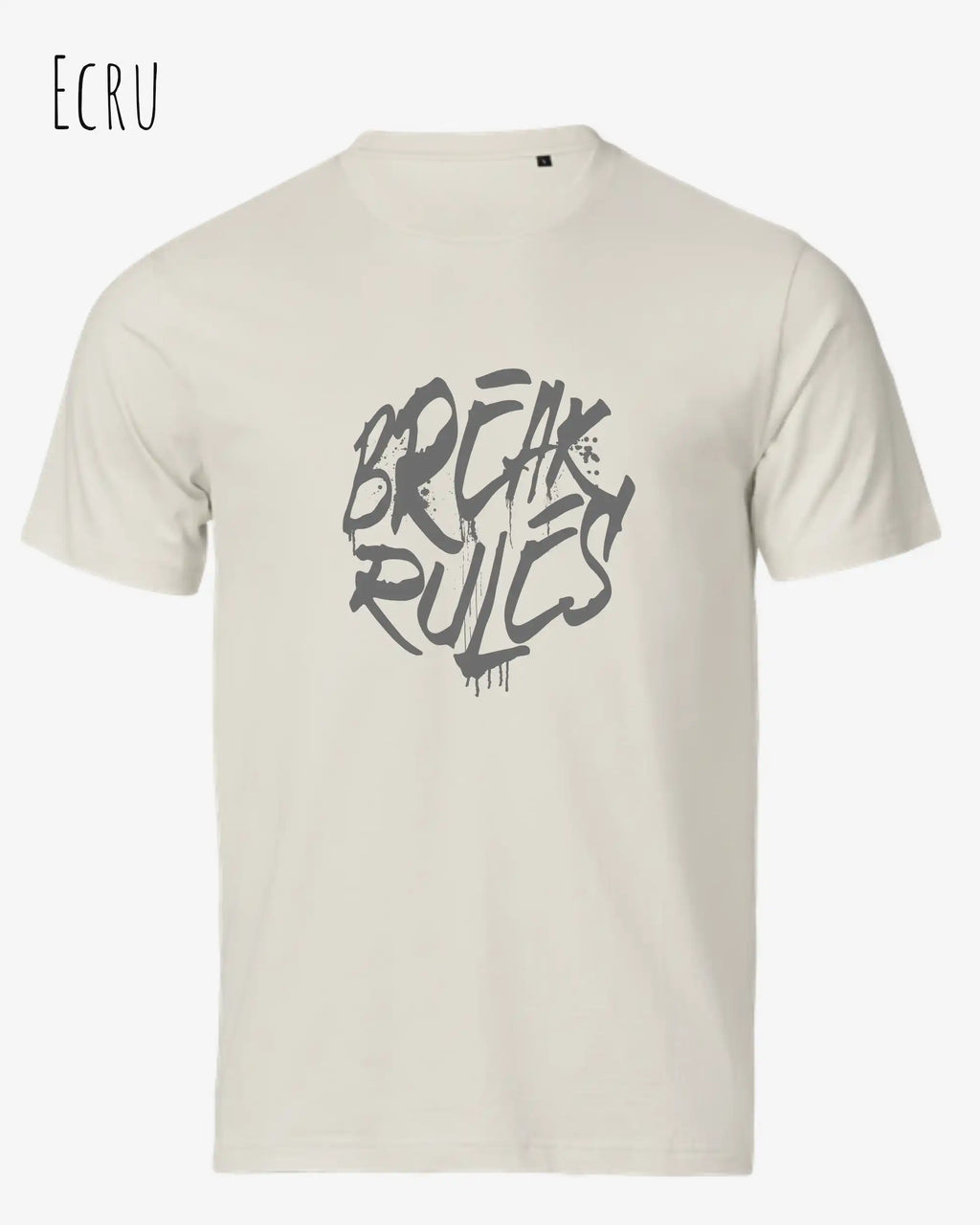 Bio-Baumwolle T-Shirt – Tee Jays Urban Luxury Tee 1150 – Unisex - farbe ecru - design: break rules