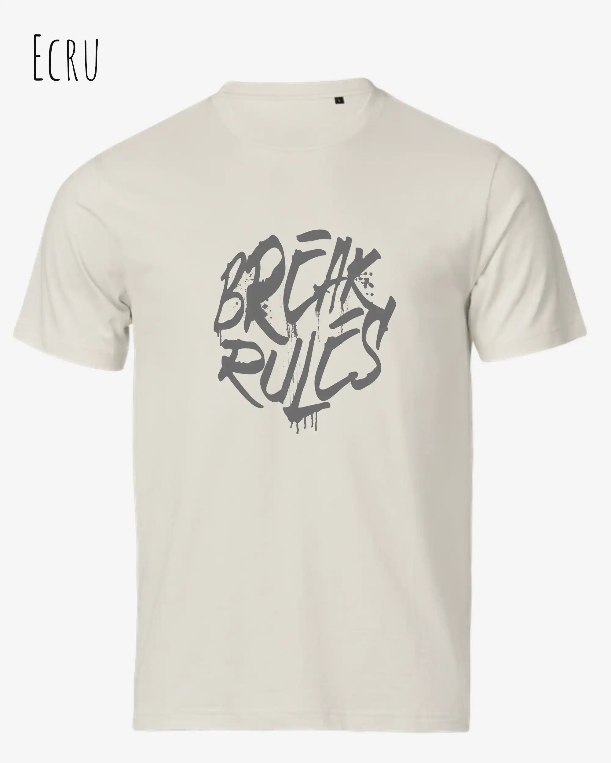 Bio-Baumwolle T-Shirt – Tee Jays Urban Luxury Tee 1150 – Unisex - farbe ecru - design: break rules