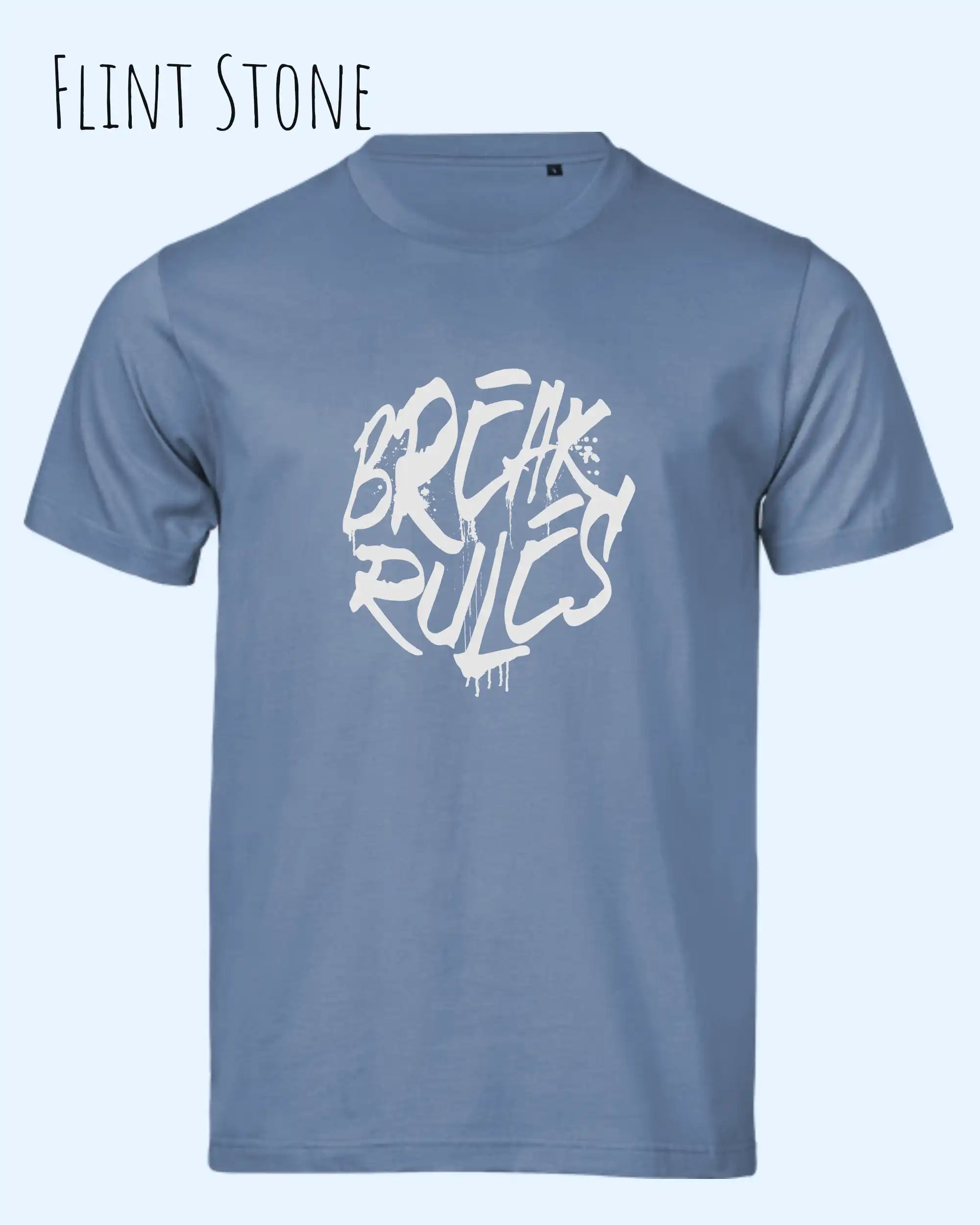 Bio-Baumwolle T-Shirt – Tee Jays Urban Luxury Tee 1150 – Unisex - farbe flint stone - design: break rules