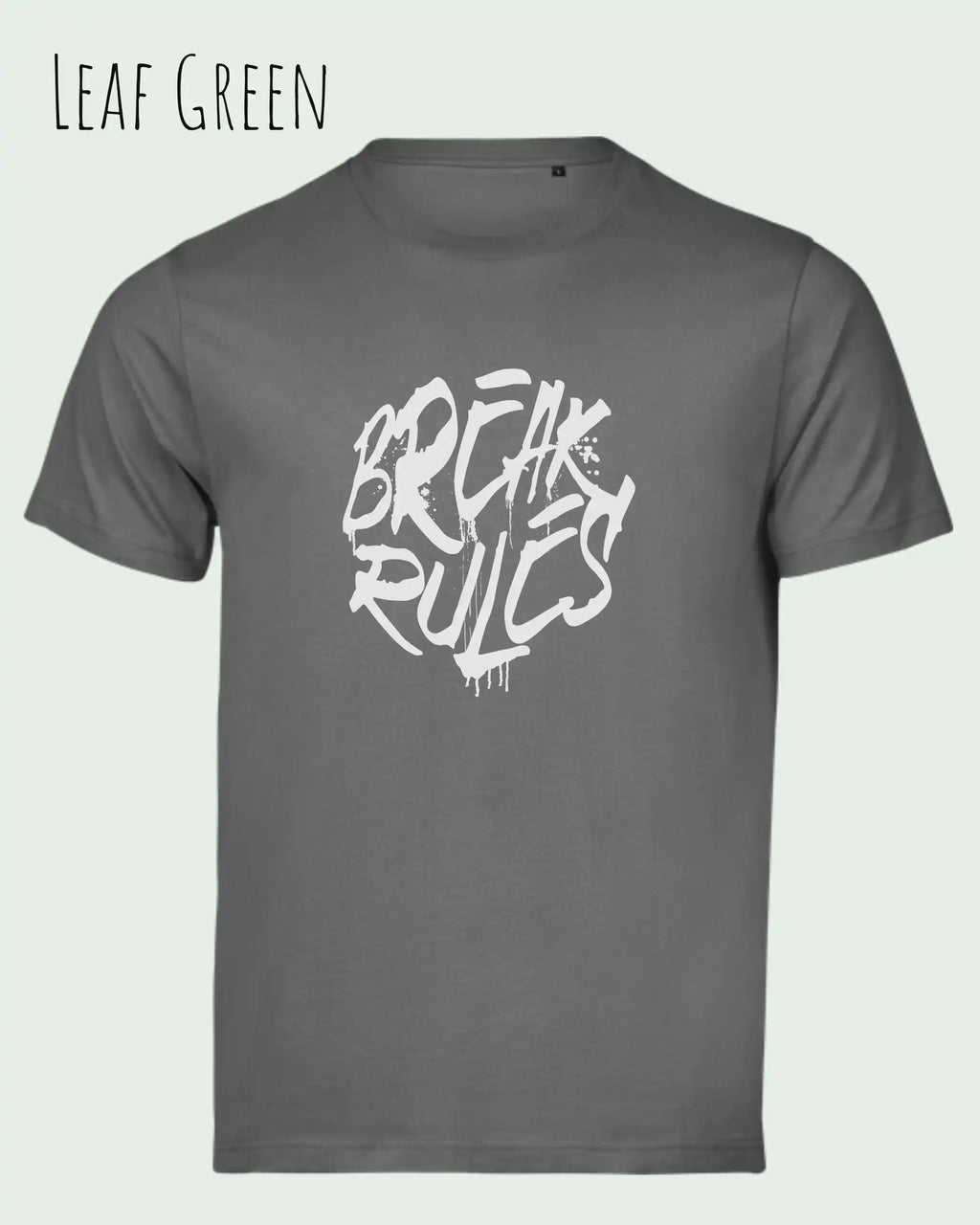 Bio-Baumwolle T-Shirt – Tee Jays Urban Luxury Tee 1150 – Unisex - farbe leaf green - design: break rules