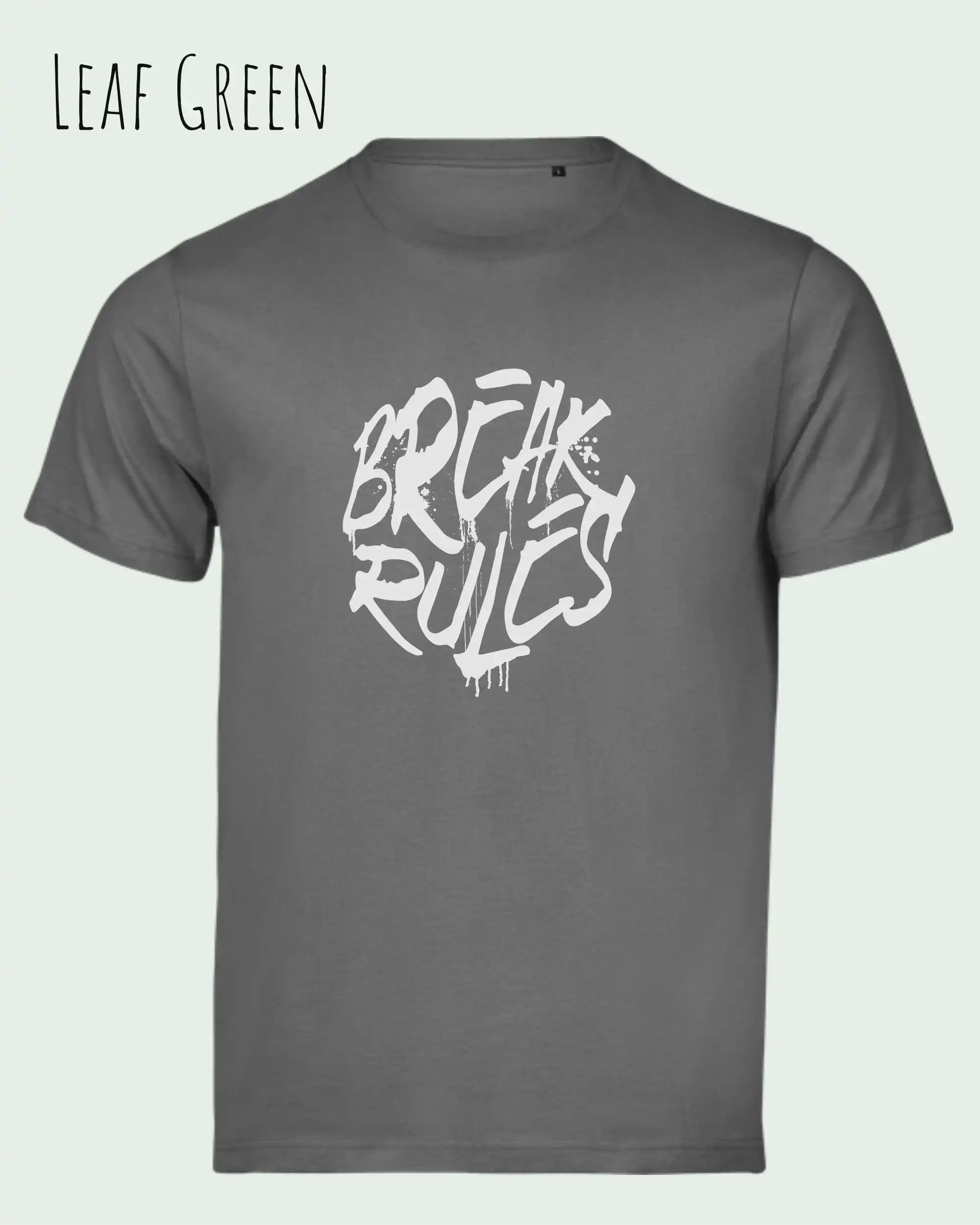 Bio-Baumwolle T-Shirt – Tee Jays Urban Luxury Tee 1150 – Unisex - farbe leaf green - design: break rules