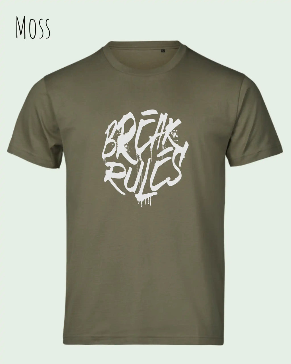 Bio-Baumwolle T-Shirt – Tee Jays Urban Luxury Tee 1150 – Unisex - farbe moss - design: break rules