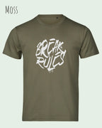 Bio-Baumwolle T-Shirt – Tee Jays Urban Luxury Tee 1150 – Unisex - farbe moss - design: break rules