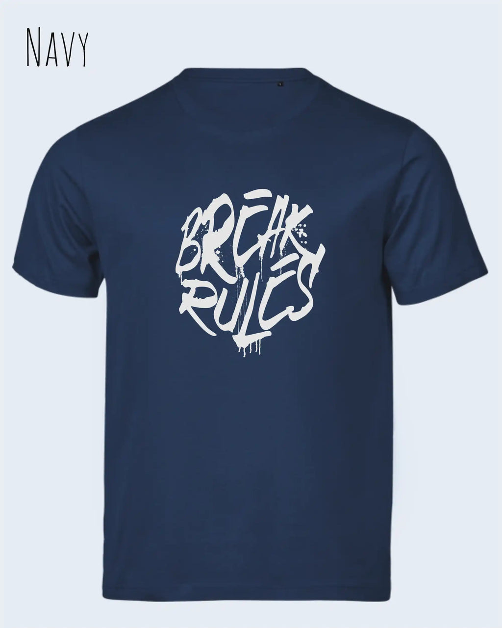 Bio-Baumwolle T-Shirt – Tee Jays Urban Luxury Tee 1150 – Unisex - farbe navy - design: break rules