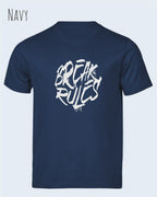 Bio-Baumwolle T-Shirt – Tee Jays Urban Luxury Tee 1150 – Unisex - farbe navy - design: break rules