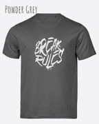 Bio-Baumwolle T-Shirt – Tee Jays Urban Luxury Tee 1150 – Unisex - farbe powder grey - design: break rules