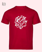 Bio-Baumwolle T-Shirt – Tee Jays Urban Luxury Tee 1150 – Unisex - farbe red - design: break rules
