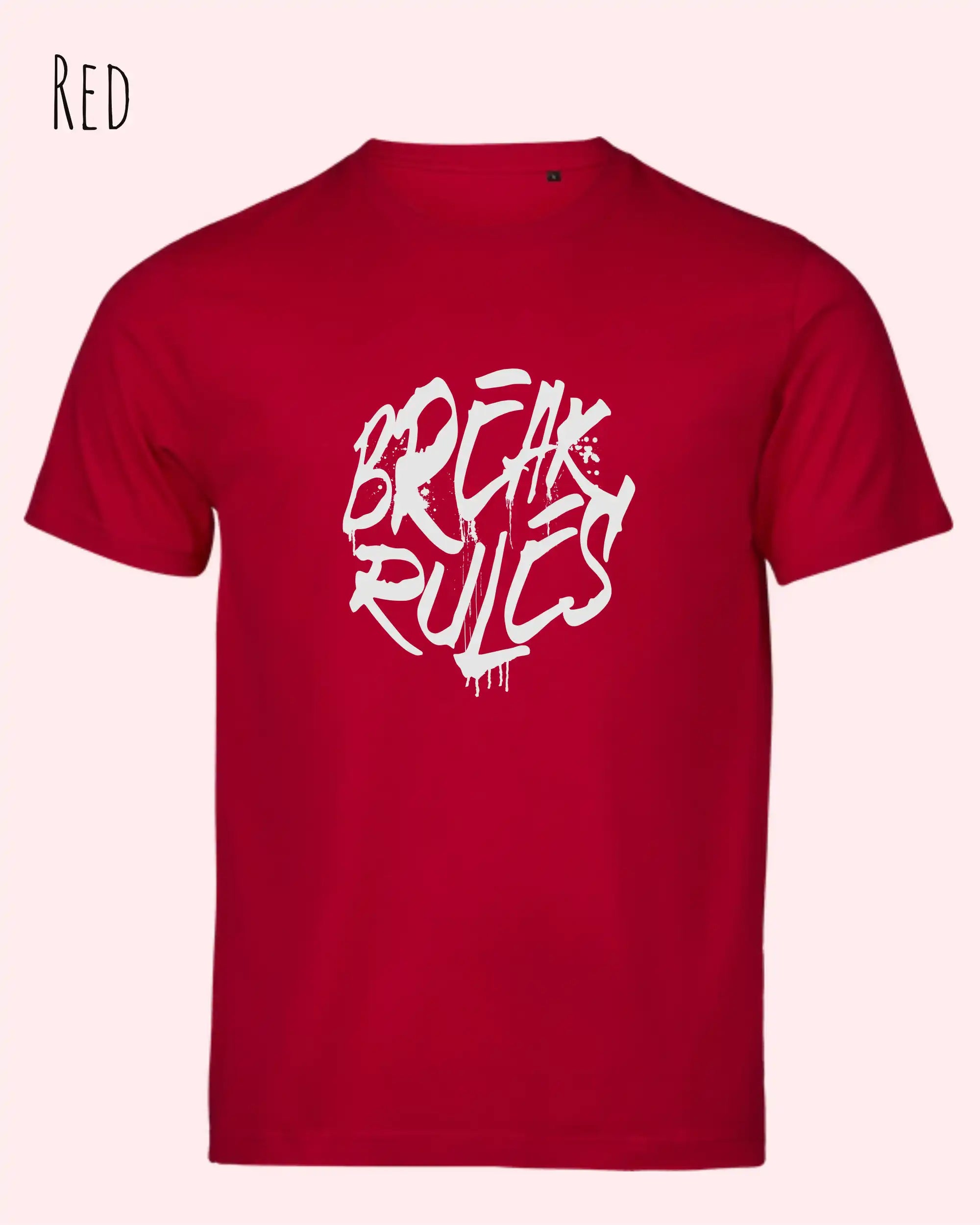 Bio-Baumwolle T-Shirt – Tee Jays Urban Luxury Tee 1150 – Unisex - farbe red - design: break rules