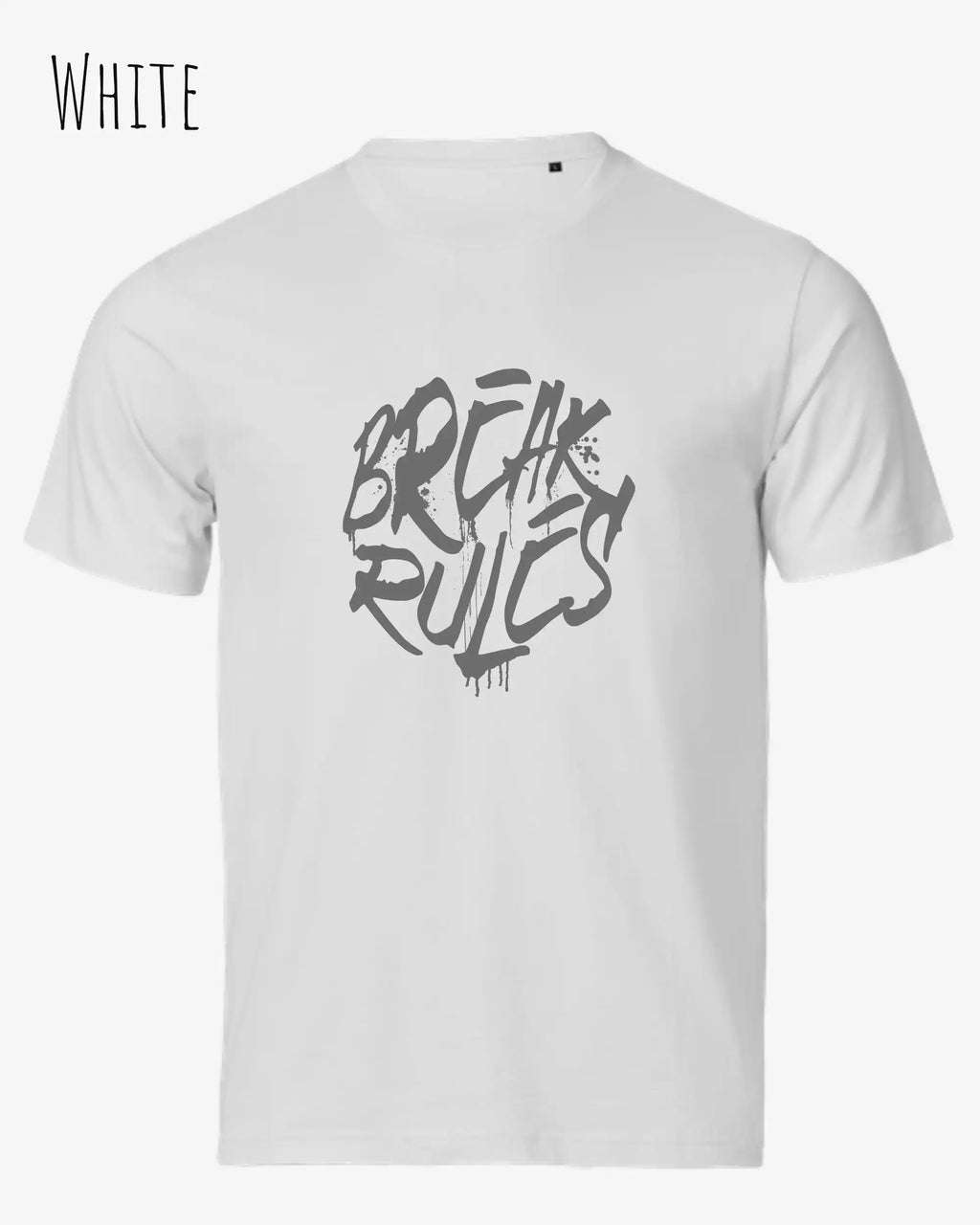 Bio-Baumwolle T-Shirt – Tee Jays Urban Luxury Tee 1150 – Unisex - farbe white - design: break rules