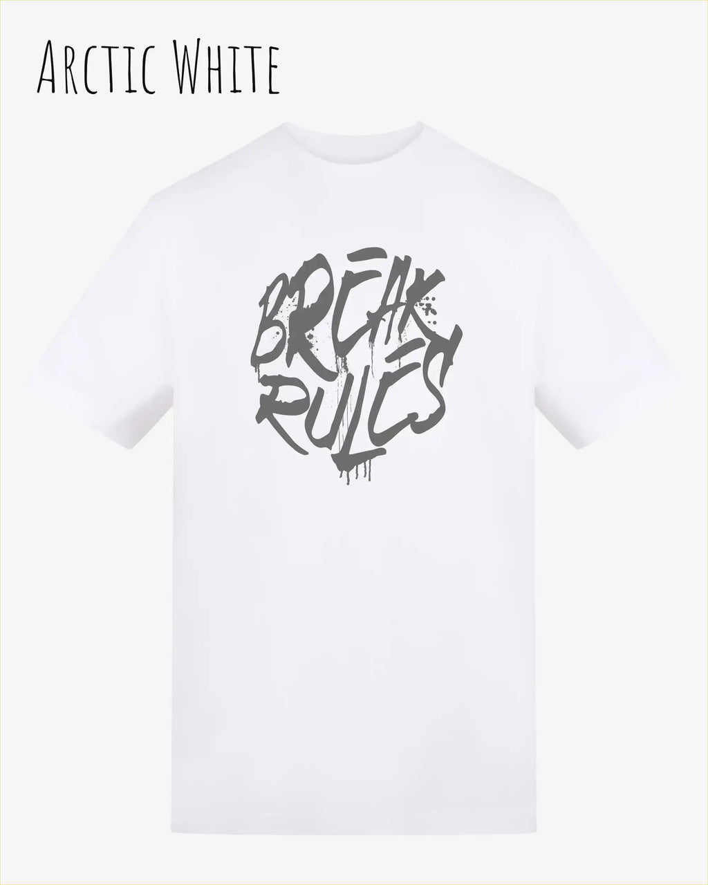 Baumwolle T-Shirt – AWDis 150 T – Unisex - Farbe ARCTIC WHITE - Design: REAK RULES