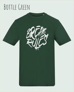 Baumwolle T-Shirt – AWDis 150 T – Unisex - Farbe BOTTLE GREEN - Design: REAK RULES